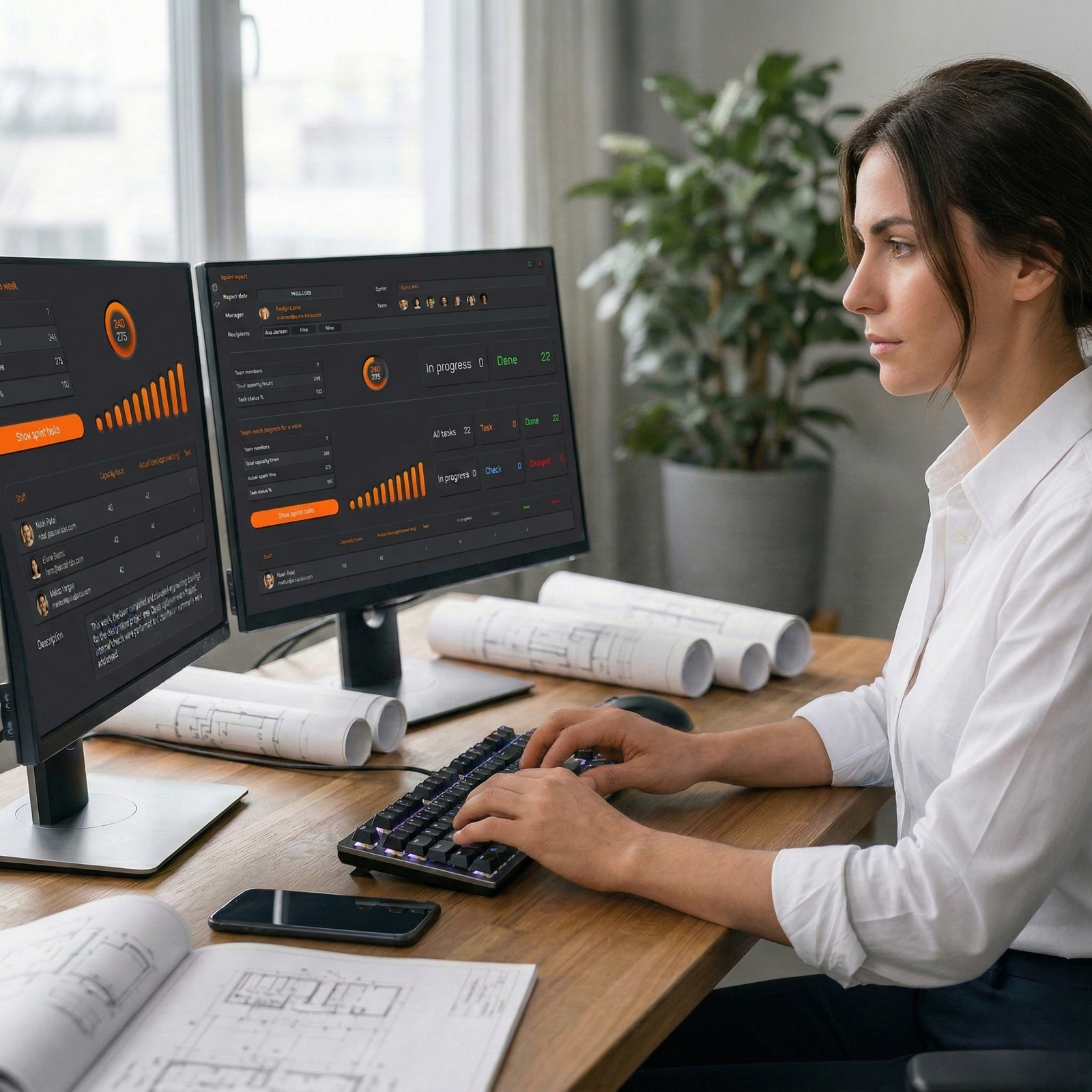 Аналітика робочого процесу в J.O.T APP: контроль завантаженості та чітке планування проектів.