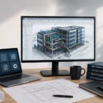 Інтерфейс Revit із BIM-моделлю та інструментами автоматизації для огляду топ-5 плагінів Revit.