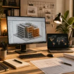 Домашнє робоче місце інженера з BIM-моделлю в Revit для дистанційної роботи