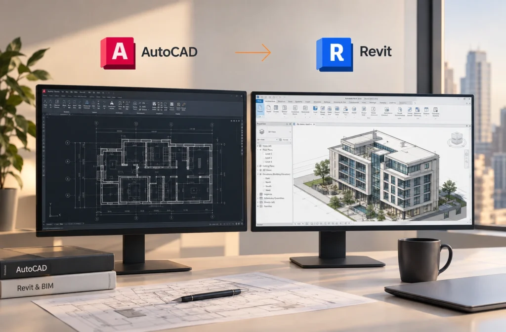 Перехід з AutoCAD на Revit: порівняння 2D креслення та BIM-моделі